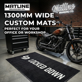 1300MM Custom Logo Floor Mat – Office, Workshop & Garage Branding Mat Matline Branding Co.