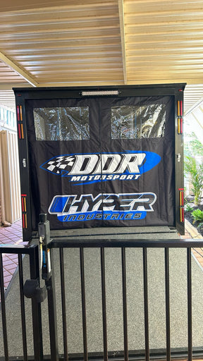 Under 7.5FT Custom Trailer Doors - Curtain Setup